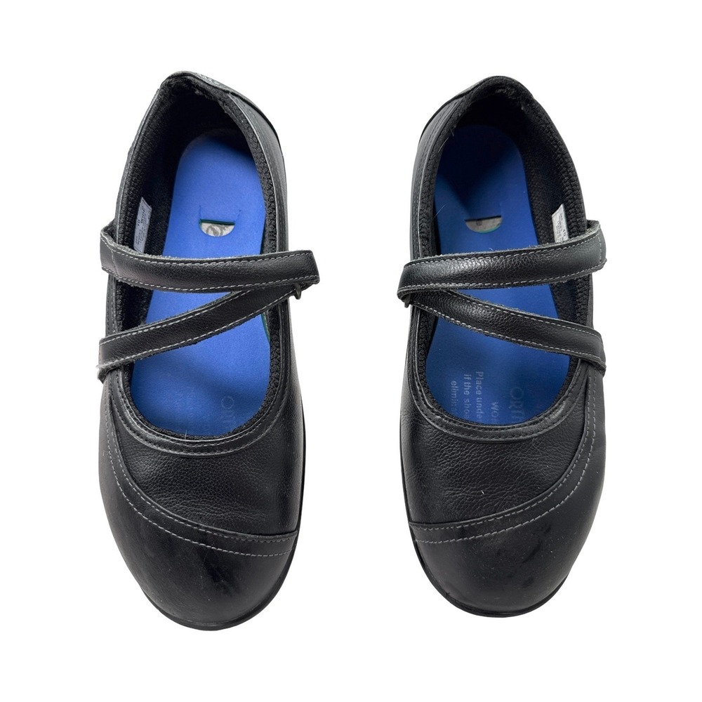 Orthofeet Celina Mary Jane Shoes Black Orthopedic Comfort Size: 10 Wide